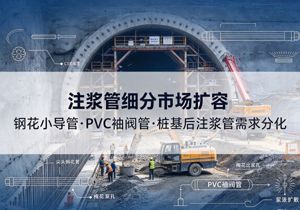 浮山注浆管细分市场扩容，隧道钢花小导管、PVC 袖阀管、桩基后注浆管需求分化